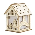 thumbnail image 5 of Navidad bricolaje casa de madera color de luz aleatorio con cuerda Eccomum Papá Noel, 5 of 5