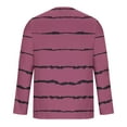 thumbnail image 6 of BiZtdJrK Prime Big Deal Days Men's 2 Piece Outfits Fall Casual Crew Neck Muscle Long Sleeve Pullover Tops and Classic Fit Drawstring Sweatpant Sets Stripe Tracksuits Wine XL, 6 of 8