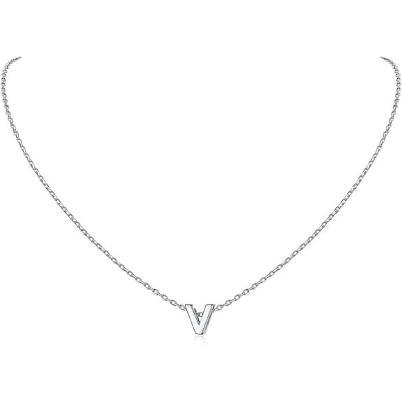 925 Sterling Silver Initial Necklace For Women Dainty Letter Jewelry Personalized Gift (With Gift Box)[o3102]