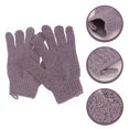 thumbnail image 3 of 1 Pair Bath Exfoliating Glove Five Fingers Body Scrub Gloves Bath Shower Sauna Scrubber Mitt for Men Women (Purple), 3 of 6
