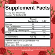 MaryRuths CoQ10 Vegan Antioxidant Metabolism Gummies Raspberry, Adult, 60 Count