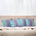 thumbnail image 3 of Ambesonne Mandala Throw Pillow Cover 4 Pack, Ornate Hippie, 16", Purple Aqua, 3 of 6