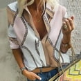thumbnail image 3 of Cordon Hauts Amples à Col pour Femmes Grande Taille Blouse Décontractée Chemises de Travail de Vacances, 3 of 5