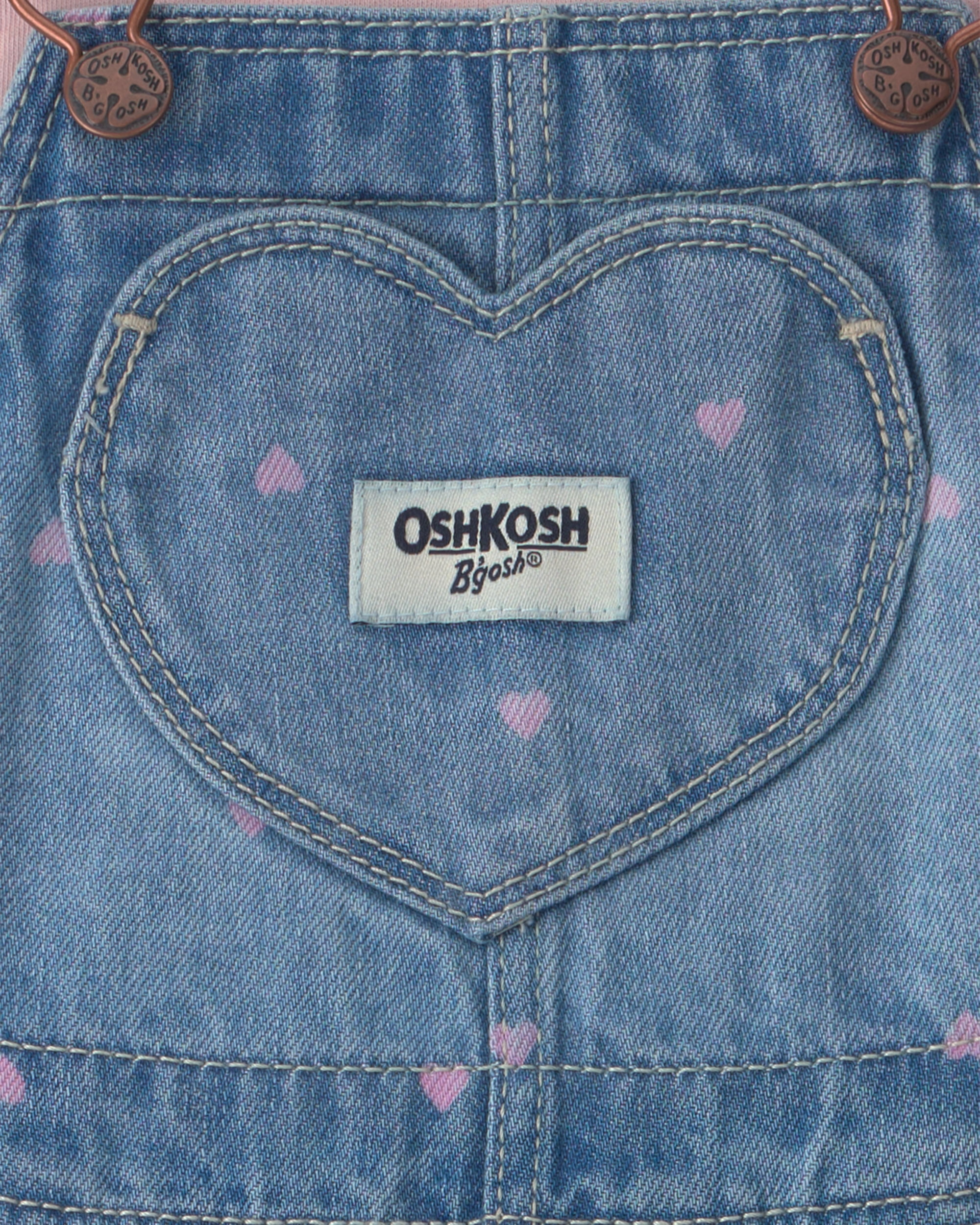 Oshkosh B'gosh Baby Girl Overall and Top Outfit Set, 2-Piece, Sizes 3 - 24 Months