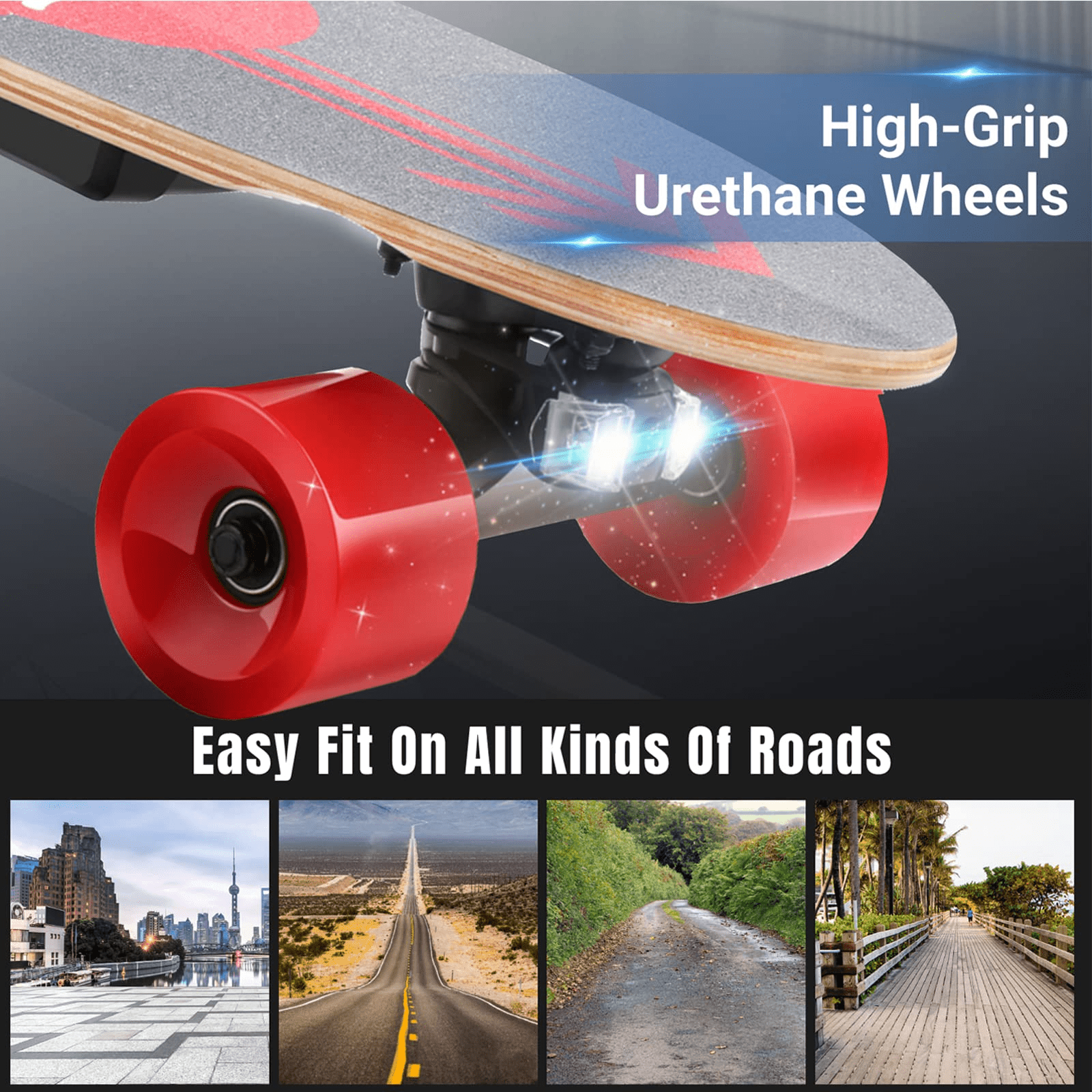 Caroma Electric Skateboard with 350W Motor, 12.4MPH Speed Caroma Electric Skateboard with 350W Motor, 12.4MPH Speed