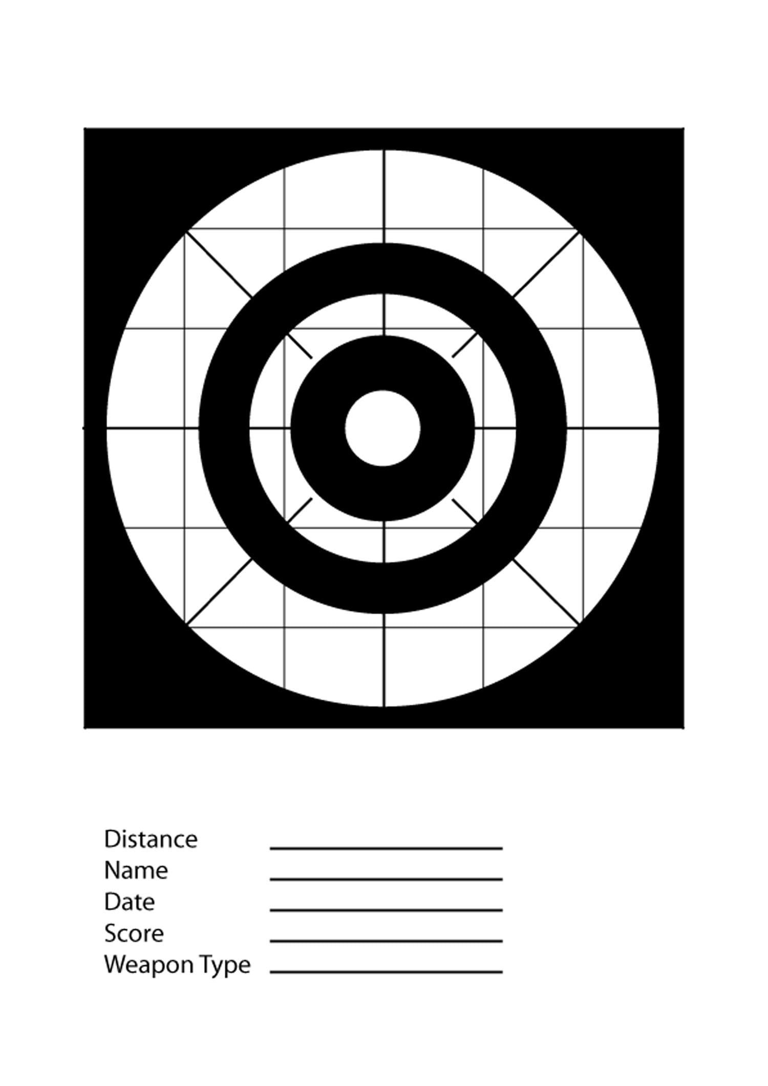 Black Circles Paper Shooting Targets