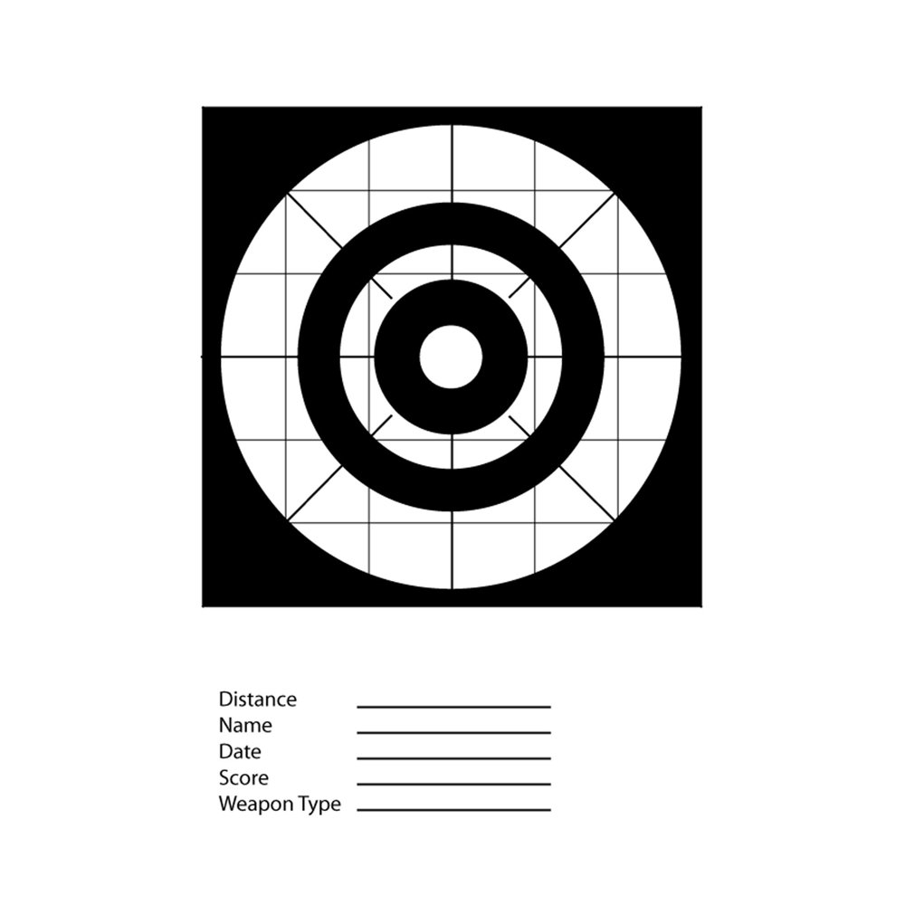 Black Circles Paper Shooting Targets