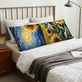 thumbnail image 4 of Balery Starry Sky Sunflower Funda Protectora para Almohada Corporal de Algodón Hipoalergénico con Cierre(55 x 21 pulgadas), Almohadas No Incluidas, 4 of 7