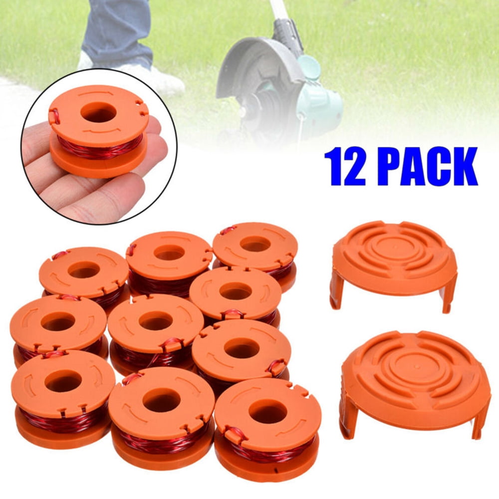10pcs Replacement Spool String Trimmer Line +2pcs Cap Cover for WORX