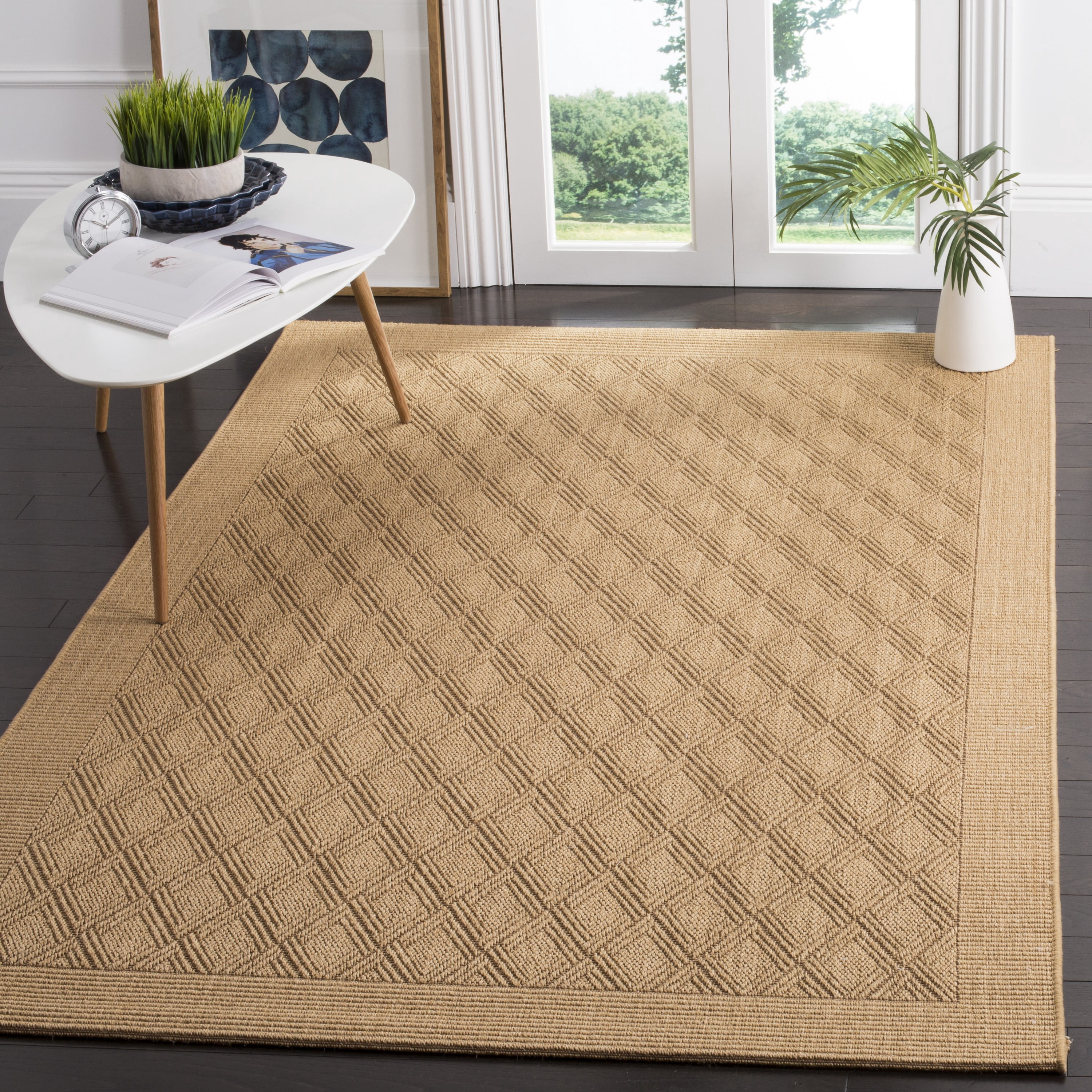 SAFAVIEH Palm Beach Femie Geometric Area Rug, Maize, 3' x 5'