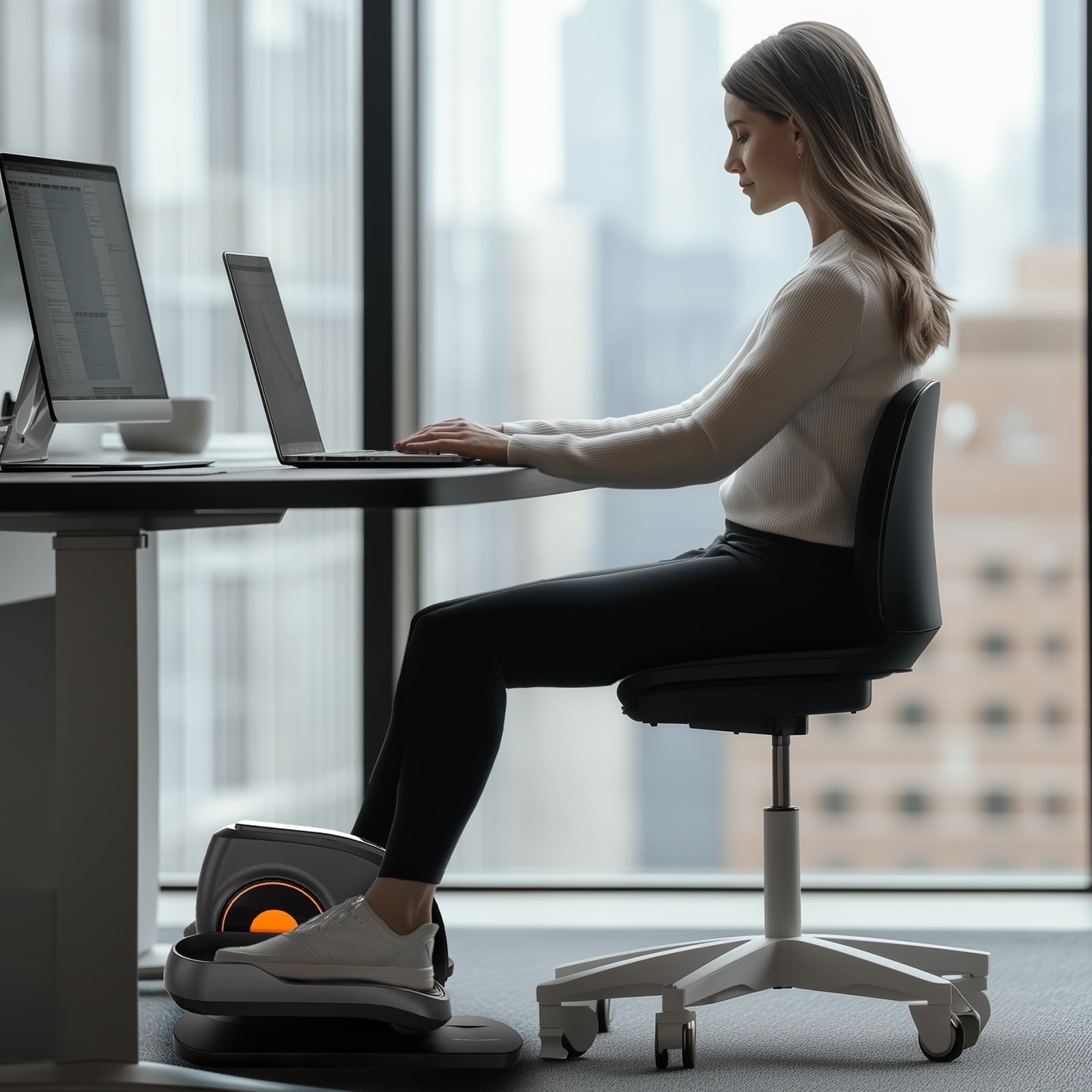 CONCETTA Under Desk Elliptical Trainer, Electric Seated Pedal Exerciser