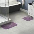 thumbnail image 2 of Garland Rug Traditional Washable Bath Rug Set, 2 Piece Set (17"x24" Bath Rug, & 21"x34" Bath Rug) Purple, 2 of 7