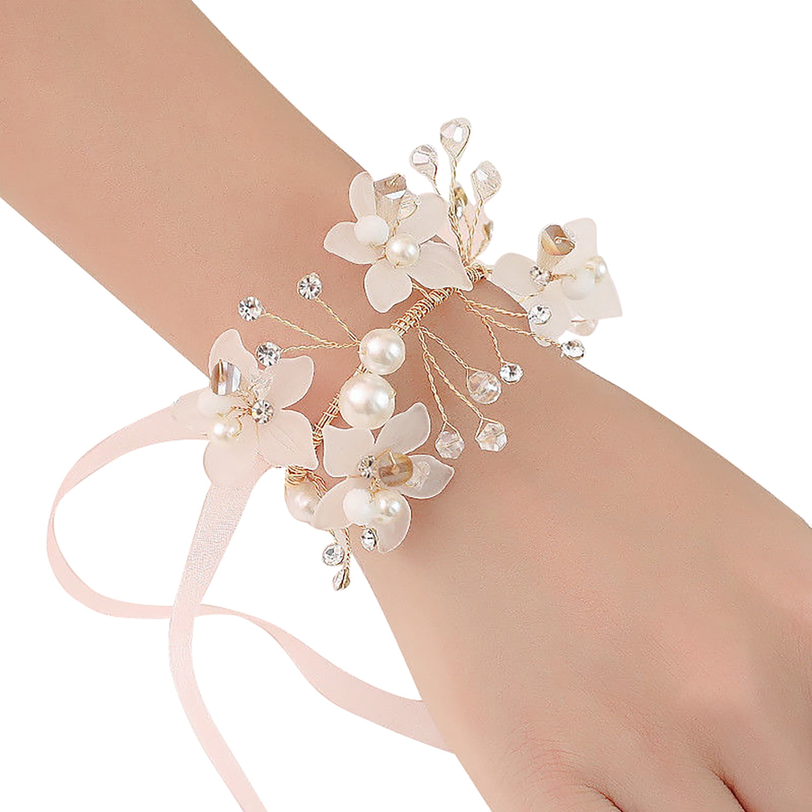 Hadanceo Wrist Corsage Flower Exquisite Artificial Hand Flower Corsage