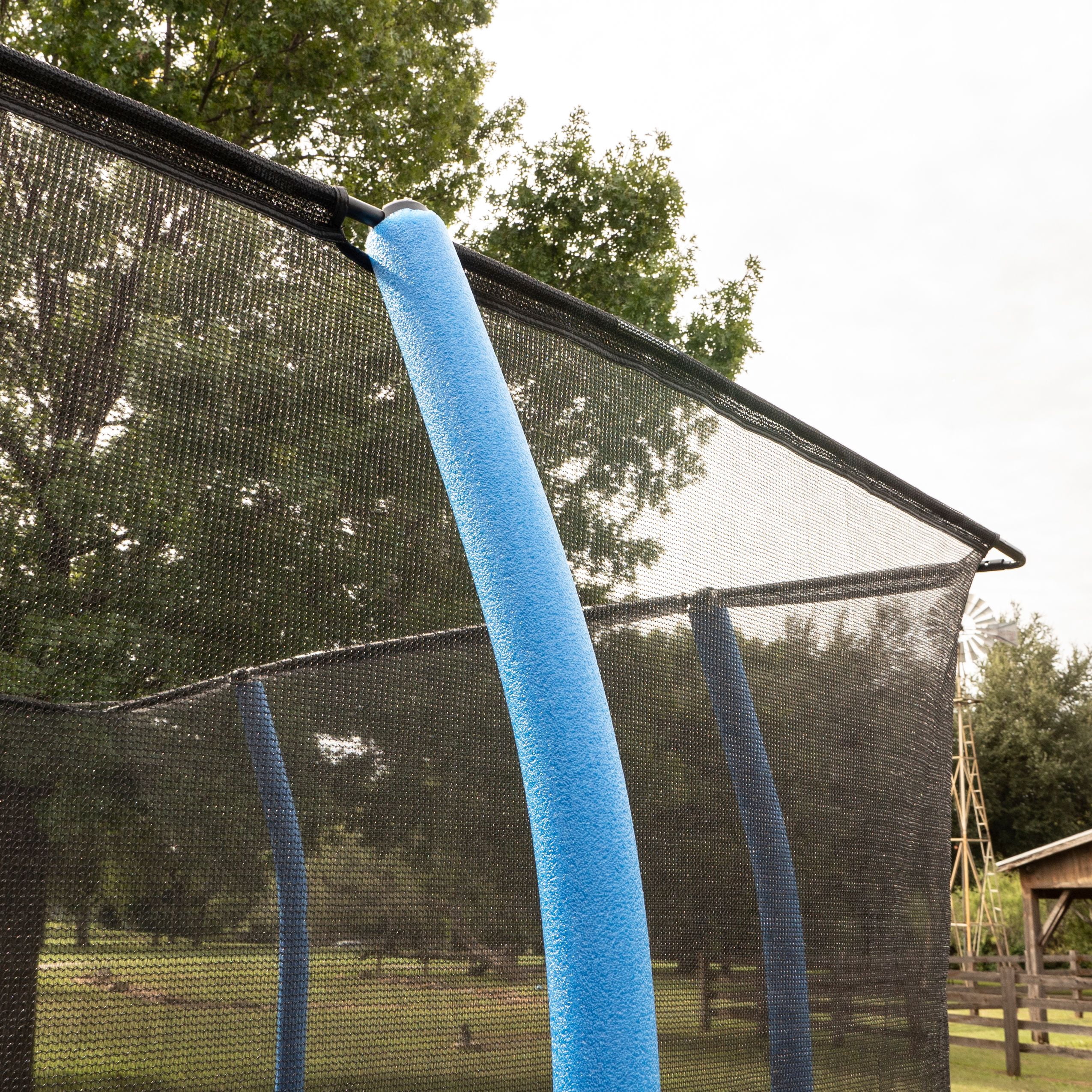 Jumpking Rectangle 10 x 14' Trampoline, with Enclosure, Blue/Yellow
