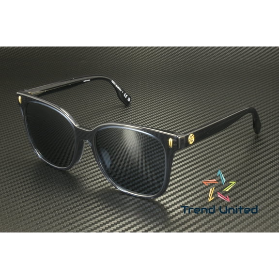 Tory Burch TY 7203U Acetate Womens Square Sunglasses Transparent Blue 53mm Adult