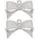 thumbnail image 1 of 1 par de clips de zapatos con pajarita (plata), zapatos desmontables, pajarita con dijes, zapatos, joyería, decoración, accesorios para zapatos, decoración de zapatos para novias, bodas, bailes, fies, 1 of 5