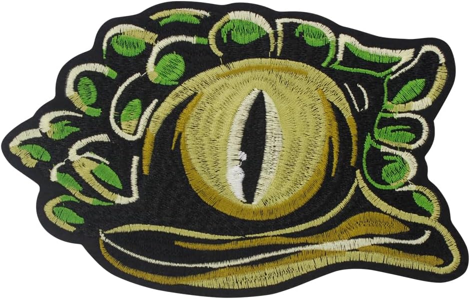 Snake Eyes Patches Iron on Sew on Patch Embroidery Badges Embroidered Appliqué Patches Fashion Fabric Patches for DIY Jacket Backpack Decorated 1 piece
