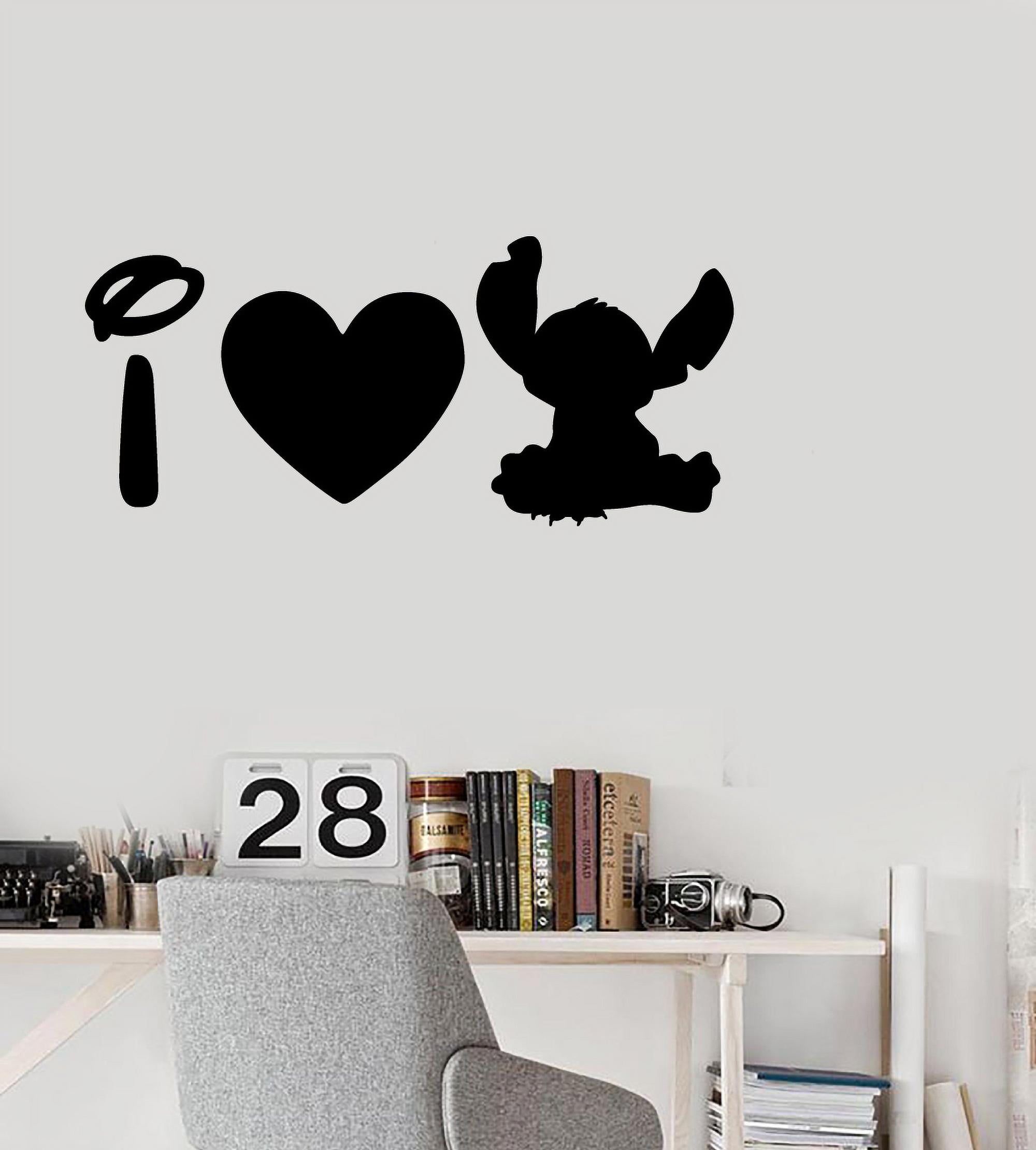 DecorwithUs I Heart Stitch Silhouette Wall Decal & Sticker