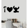 thumbnail image 3 of I Heart Stitch Silhouette I Love Stitch Cute Lilo And Stitch Disney Movie Stitch Silhouette Disney Wall Sticker Vinyl Decal Home Decor Room LivingRoom Bedroom Decoration Sticker Decal Size(24x40 inch), 3 of 3