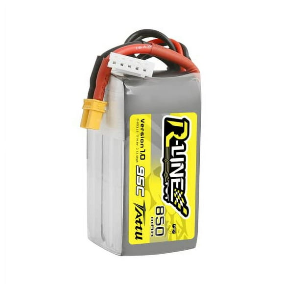 Tattu R-Line 850mAh 14.8V 95C 4S LiPo Battery Pack with XT30 Plug for Multirotor FPV from Size 100 to 180