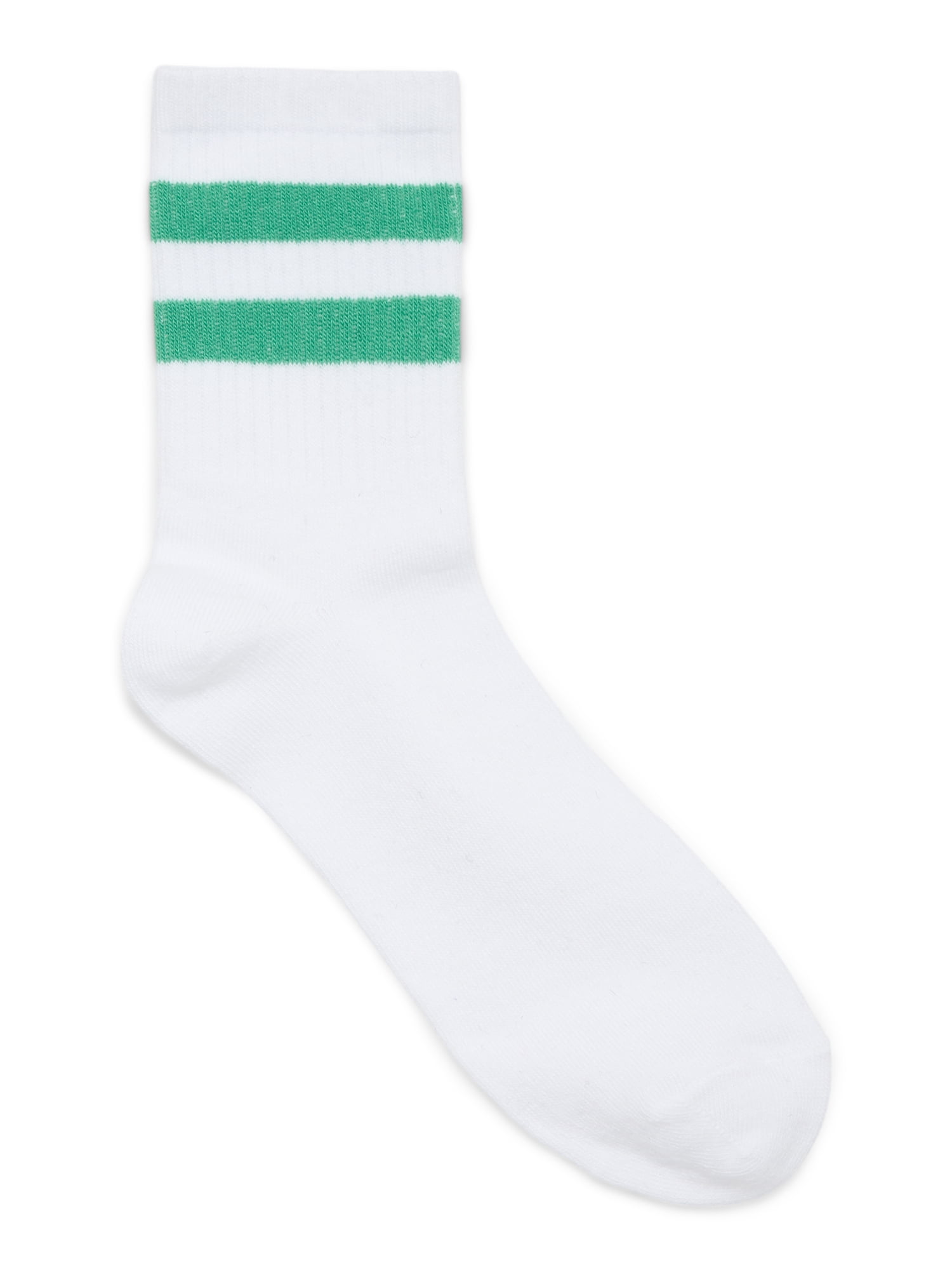 No Boundaries Women's Ribbed Mid Crew Socks, 6-Pack, Women's, Shoe Sizes 4-10