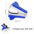 thumbnail image 2 of Uxcell Staplers Puller Steel Jaw Office Home Staple Remover Tools, Blue 3 Pack, 2 of 5