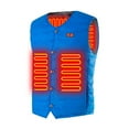 thumbnail image 2 of IROINNID Men's Sleeveless V-Neck Mid-Length Vest Solid Color Casual Outdoor Warm Clothing Heated For Riding Skiing Fishing Charging Via Heated Coat, 2 of 5