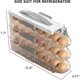 thumbnail image 2 of Egg holder for refrigerator, automatic rolling egg organizer, 3-layer stackable egg tray, refrigerator storage for eggs, holds 21 eggs, 2 of 5