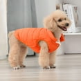 thumbnail image 4 of TELOLY 1Pcs Dog Winter Coat,Polyester Small Dog Sweater,Puppy Sweater,Orange,M, 4 of 4