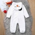 thumbnail image 5 of Coerni Baby Boys Girls Christmas Outfit Halloween Costume Snowman Hoodie Romper Jumpsuit Scarf Set Toddler Xmas Clothes, 5 of 7
