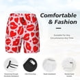 thumbnail image 3 of Balery Lips Kiss Bañador para hombre, shorts de playa de secado rápido con entrepierna y forro de compresión-Medium, 3 of 6