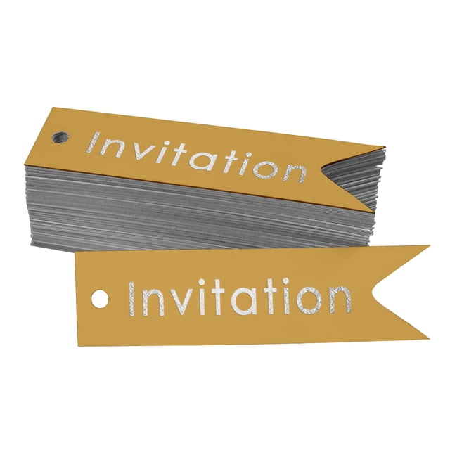 Inkdotpot Étiquette de Bouteille d'Invitation en Argent Véritable Lot de 100