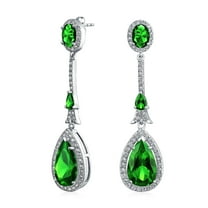 Bling Jewelry Womens Art Deco Dangle Chandelier Earrings CZ Teardrop Gemstone