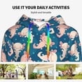 thumbnail image 4 of Kdxio Cute Salamander Print Womens Oversized Hoodies Sweatshirts Hooded Pullover Tops Sweaters Casual-Large, 4 of 7