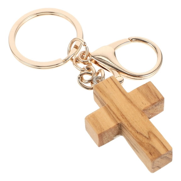 TINKSKY Bag Hanging Pendant Mini Wood Cross Olive Wood 1Pcs for Backpack Keys Purse