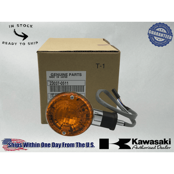 Kawasaki Genuine OEM 2006-23 VULCAN 900 CLASSIC FRONT LT TURN SIGNAL 23037-0511