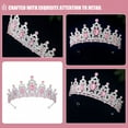thumbnail image 5 of DESIGNICE Princess Crown for Women - Rhinestone Tiara Queen Crown Tiaras Bridal Headpiece for Weddings Quinceaneras Party Pink, 5 of 7