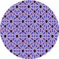 thumbnail image 1 of Ahgly Company Machine Washable Indoor Round Transitional Purple Amethyst Purple Area Rugs, 6' Round, 1 of 7