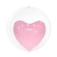 thumbnail image 2 of Valentine's Day Inflatable Heart Balloon - Pink PVC Heart Shaped Balloons with Inner Small Balloon, Romantic Party Decor for Wedding Anniversary Proposal, Love Theme Decor, 1pc, 2 of 6
