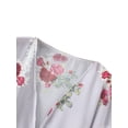 thumbnail image 5 of Sedceaty Women Swimsuit Cover Up, Summer Bikini Beachwear Dress Kimono Cardigan Rose Pattern Long Sleeve Beach Cover Up Tops, 5 of 9