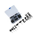 thumbnail image 2 of pitrice Push Pin Petit Grand Chef École Fournitures Pouces Pin Board Thumbtack Léger Photo Mur Studs Résistant à l'Usure Fournitures de Bureau Réutilisables Noir/140pcs, 2 of 9