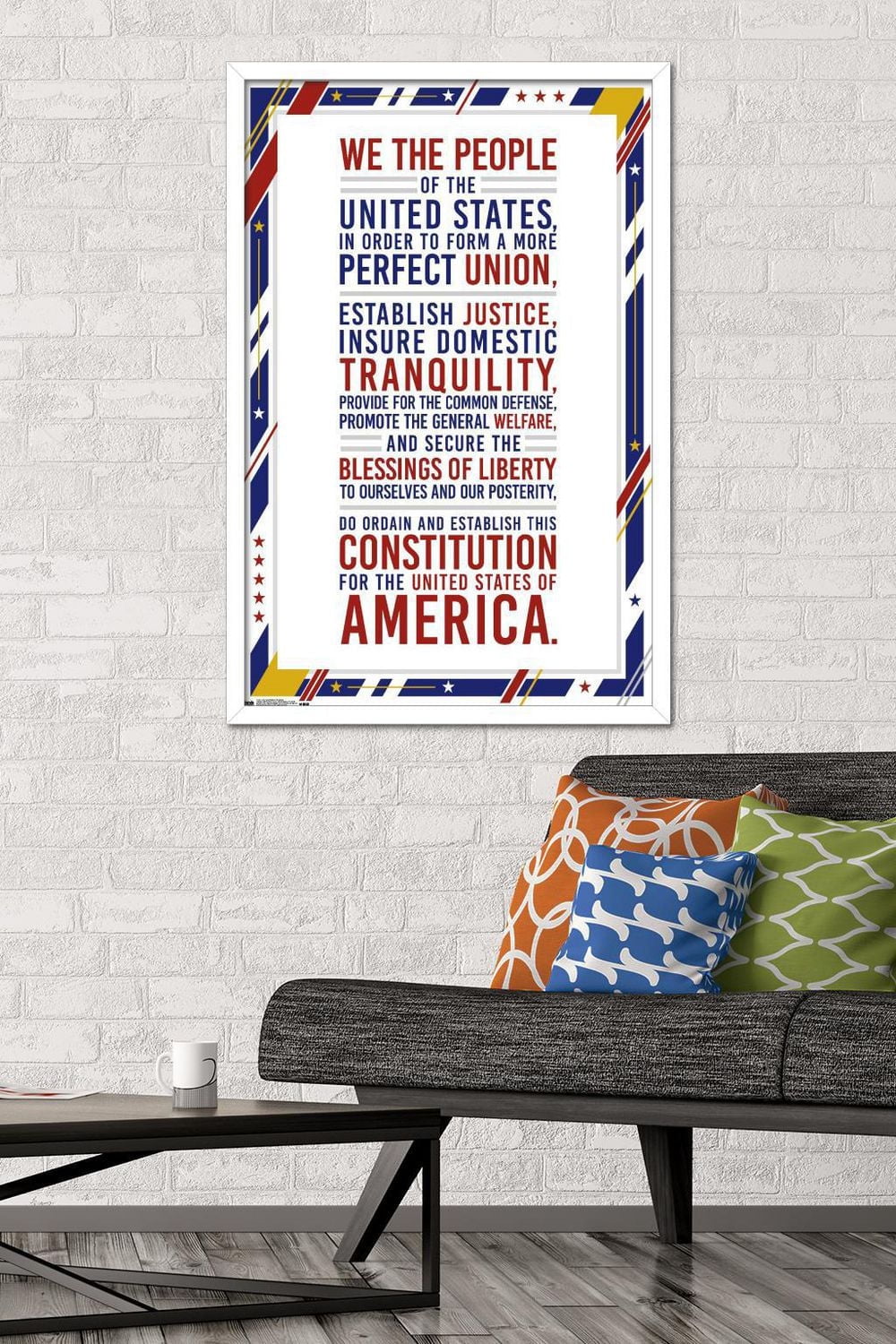 The United States Of America - Constitution Preamble Wall Poster, 22.375" x 34"