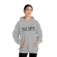 thumbnail image 3 of Nope. Funny Sarcastic Adult’s Unisex Cotton Pullover Sweatshirt Hoodie, 3 of 5