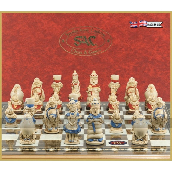 SAC Alice in Wonderland Chess Set, Hand-Painted (without board)