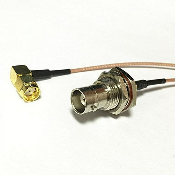 BNC female to RP SMA male RA angle RF coax cable RG178 15cm 6" CCTV radio NEW Good Quality Fast USA Shipping
