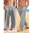 thumbnail image 3 of COOFANDY Men's Cotton Linen Pants Casual Yoga Harem Pants Beach Baggy Hippie Boho Pants, 3 of 6
