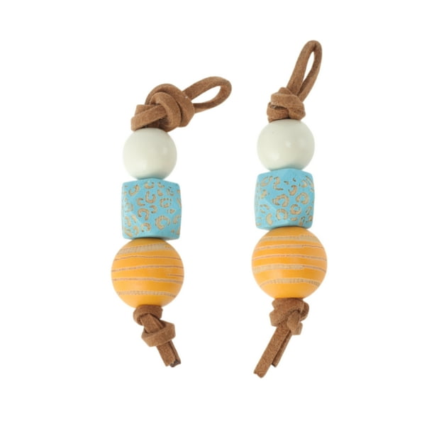 Accesorios de zapatos de moda, 1 par de cuentas para cordones de zapatos, azul y naranja