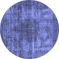 thumbnail image 1 of Ahgly Company Machine Washable Indoor Round Oriental Blue Industrial Area Rugs, 6' Round, 1 of 4