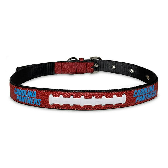 Pets First NFL Carolina Panthers Best Dog Collar NFL Signature PRO PVC-Leather Premium - Medium
