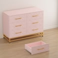 thumbnail image 5 of 6-Drawer Dresser for Bedroom & Closet Tall Chest with Soft-Close Glides, Anti-Tip Kit | 28.7" H Space Saving Storage Organizer​, 5 of 8
